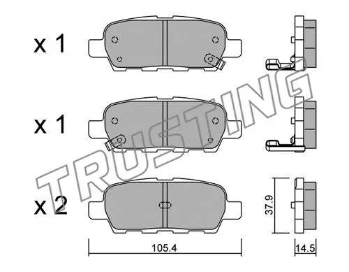 Brake Pad Set, disc brake (628.0)
