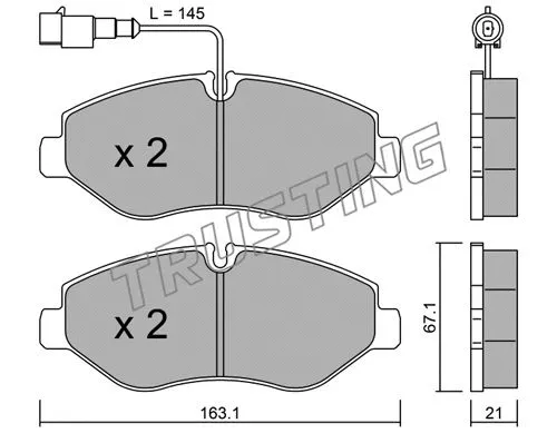 Brake Pad Set, disc brake (687.4)