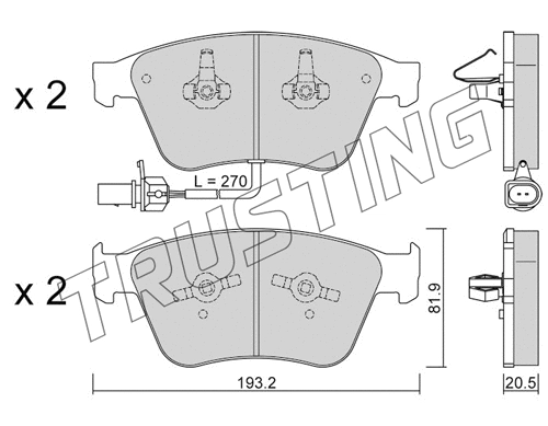 Brake Pad Set, disc brake (1253.0)