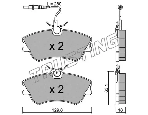 Brake Pad Set, disc brake (231.0)