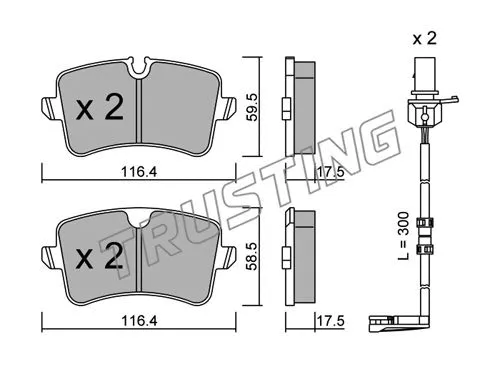 Brake Pad Set, disc brake (971.1W)