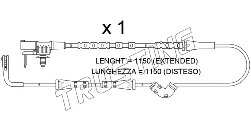 Warning Contact, brake pad wear (SU.387)