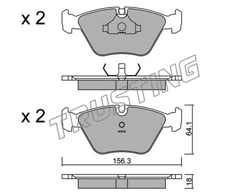 Brake Pad Set, disc brake (124.2)