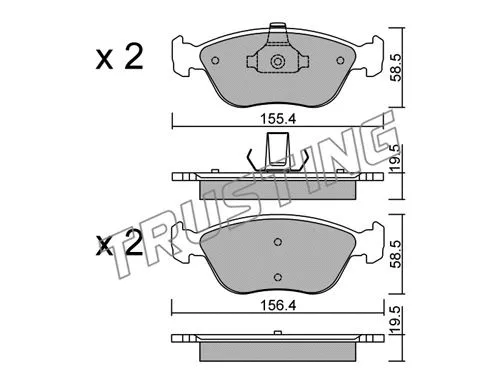 Brake Pad Set, disc brake (849.0)