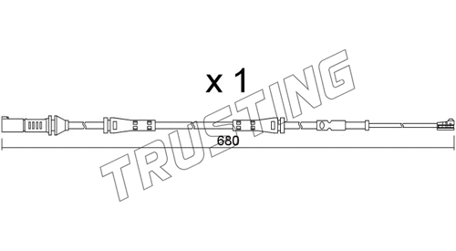Warning Contact, brake pad wear (SU.369)