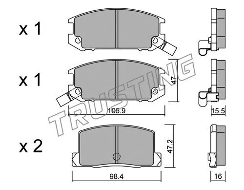 Brake Pad Set, disc brake (770.0)