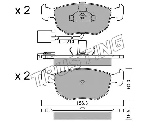 Brake Pad Set, disc brake (672.1)