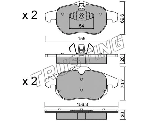 Brake Pad Set, disc brake (556.4)