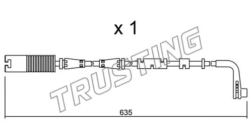 Warning Contact, brake pad wear (SU.205)