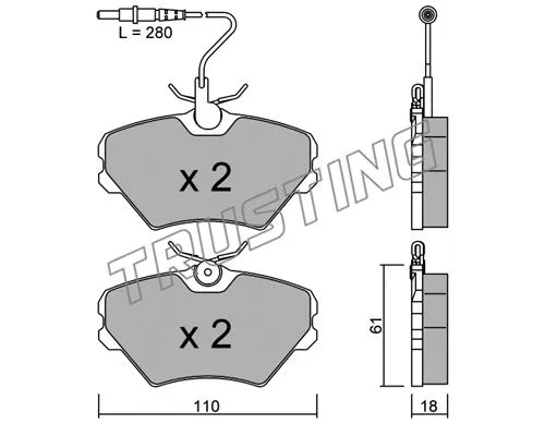 Brake Pad Set, disc brake (108.0)