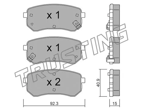 Brake Pad Set, disc brake (831.0)