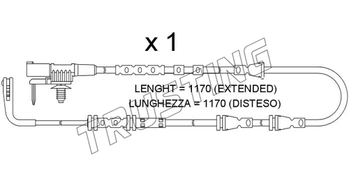 Warning Contact, brake pad wear (SU.385)