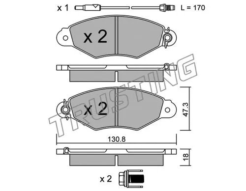 Brake Pad Set, disc brake (262.1)