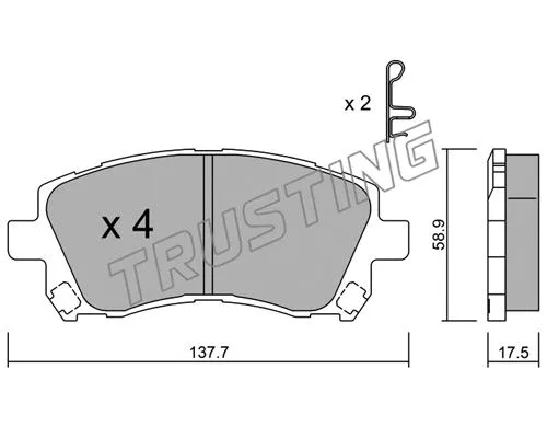 Brake Pad Set, disc brake (305.0)