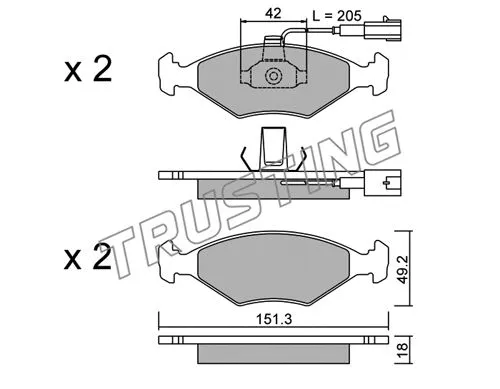 Brake Pad Set, disc brake (282.1)