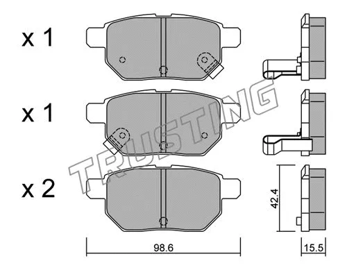 Brake Pad Set, disc brake (762.0)