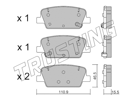 Brake Pad Set, disc brake (1283.0)
