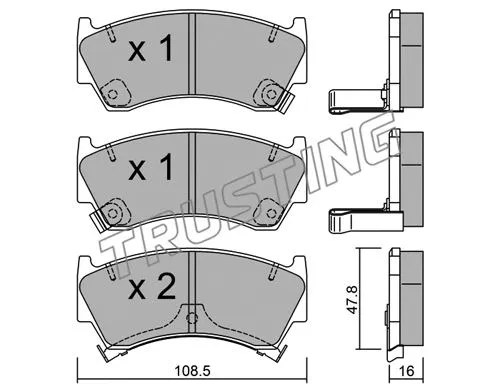 Brake Pad Set, disc brake (287.0)