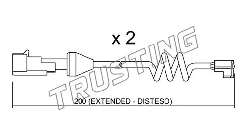 Warning Contact, brake pad wear (SU.165K)