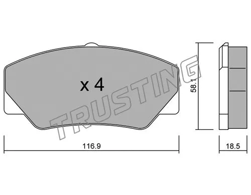Brake Pad Set, disc brake (058.0)