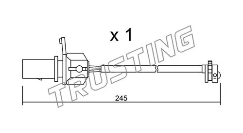 Warning Contact, brake pad wear (SU.247)