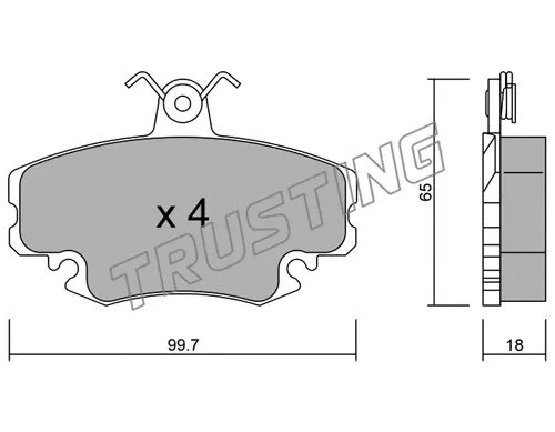 Brake Pad Set, disc brake (122.0)