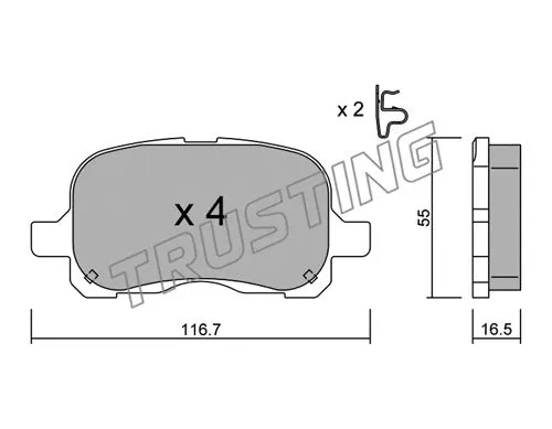 Brake Pad Set, disc brake (458.0)