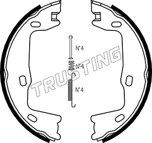 Brake Shoe Set, parking brake (073.159K)