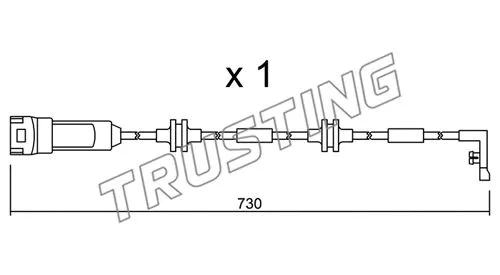 Warning Contact, brake pad wear (SU.143)