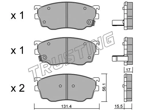 Brake Pad Set, disc brake (310.0)