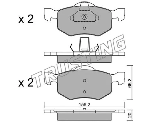 Brake Pad Set, disc brake (625.0)