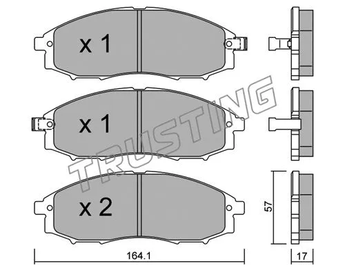 Brake Pad Set, disc brake (627.0)