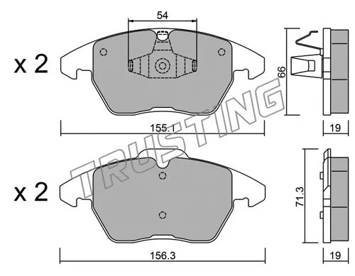Brake Pad Set, disc brake (564.1)