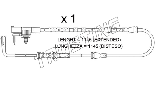 Warning Contact, brake pad wear (SU.384)