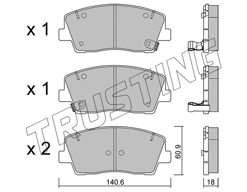 Brake Pad Set, disc brake (1169.0)