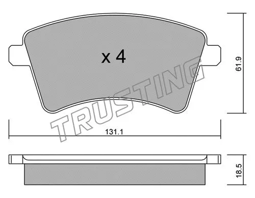 Brake Pad Set, disc brake (828.0)