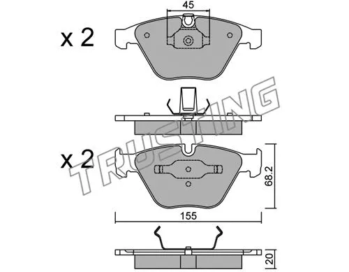 Brake Pad Set, disc brake (574.4)