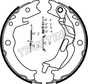 Brake Shoe Set, parking brake (027.007K)