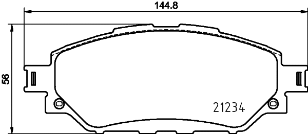 Brake Pad Set, disc brake (8DB 355 037-801)