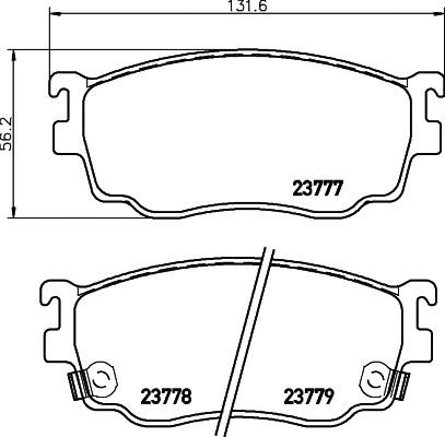 Brake Pad Set, disc brake (8DB 355 027-921)