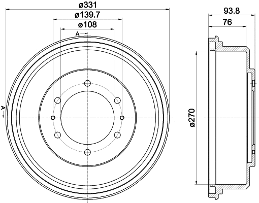 Brake Drum (8DT 355 302-611)
