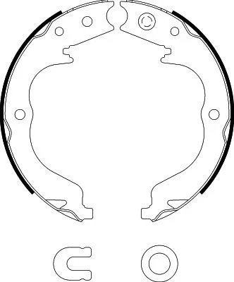 Brake Shoe Set, parking brake (8DA 355 050-041)