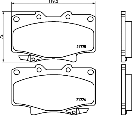 Brake Pad Set, disc brake (8DB 355 036-791)