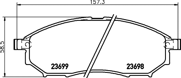 Brake Pad Set, disc brake (8DB 355 021-101)