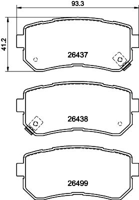 Brake Pad Set, disc brake (8DB 355 041-131)