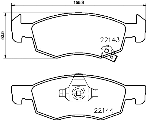 Brake Pad Set, disc brake (8DB 355 023-261)