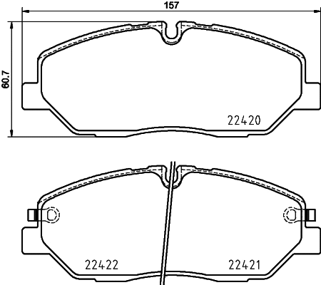 Brake Pad Set, disc brake (8DB 355 025-751)