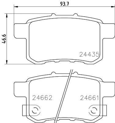 Brake Pad Set, disc brake (8DB 355 028-531)