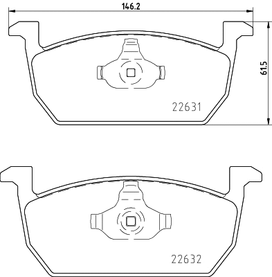Brake Pad Set, disc brake (8DB 355 032-951)