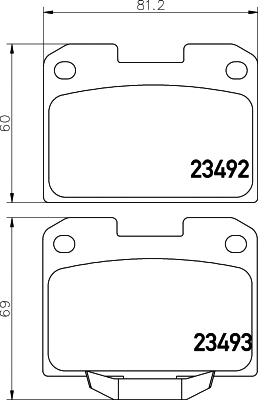 Brake Pad Set, disc brake (8DB 355 037-251)